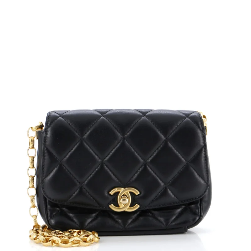 Affordable Bags For Budget Shoppers CC Coin Chain Flap Bag Quilted Lambskin Small
