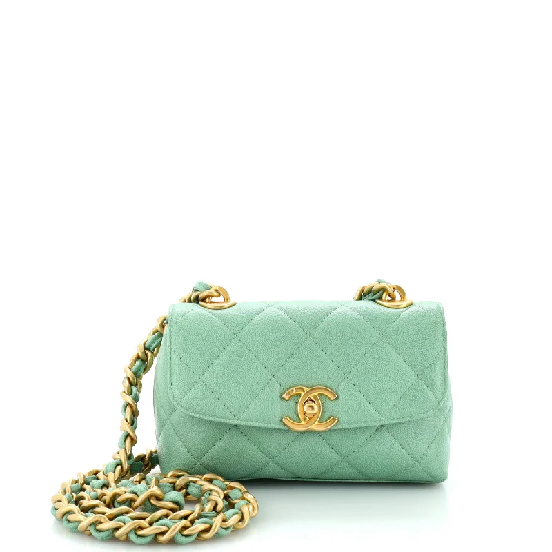 Inspired Bags For Luxury Fashion Lovers CC Rounded Flap Crossbody Bag Quilted Caviar Mini
