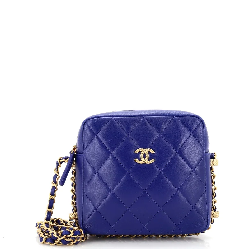 Sporty Bags For Active And Athletic Lifestyles Chain Around Square Camera Bag Quilted Lambskin Small
