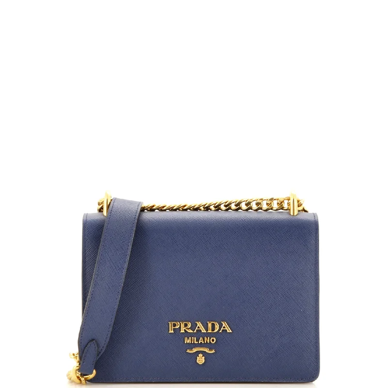 Minimalist Bags For Clean And Modern Aesthetics Chain Flap Bag Saffiano Leather Small