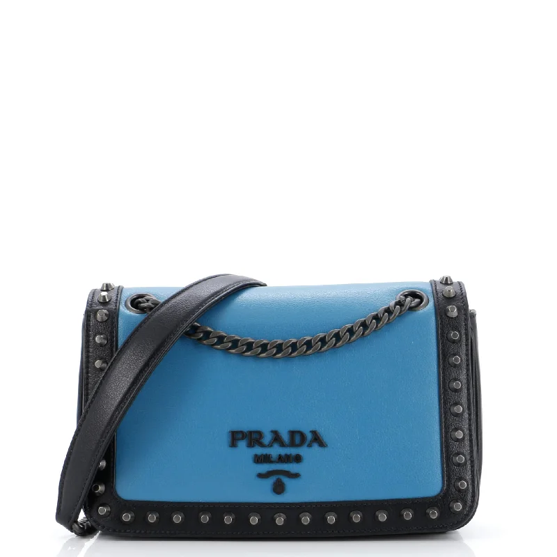 Spacious And Discounted Bags Chain Flap Bag Studded Glace Calf Small
