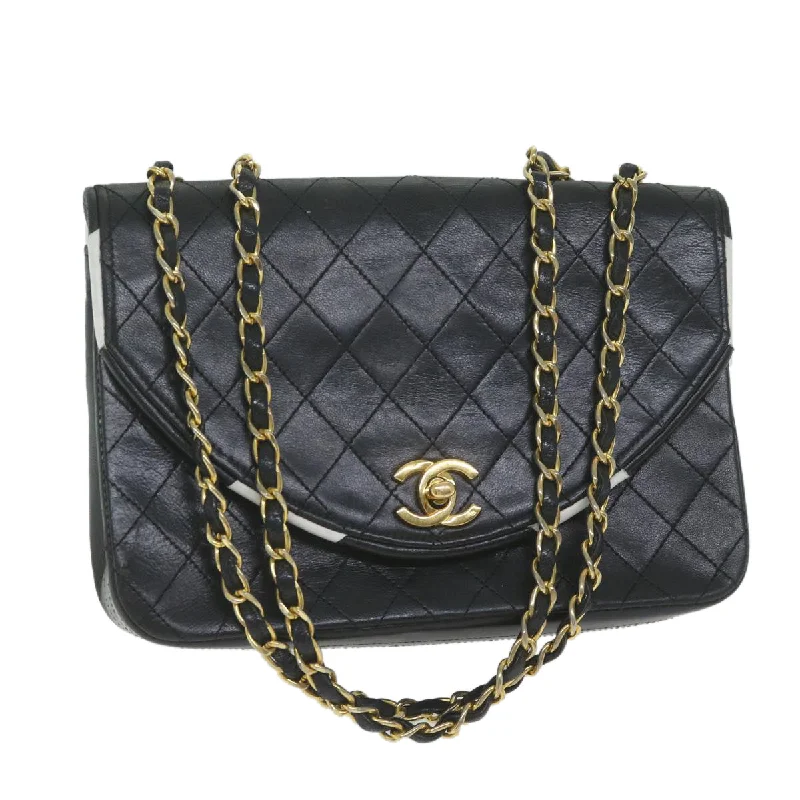 Vintage-Inspired Chanel Demi Lune  Leather Shoulder Bag (Pre-Owned)