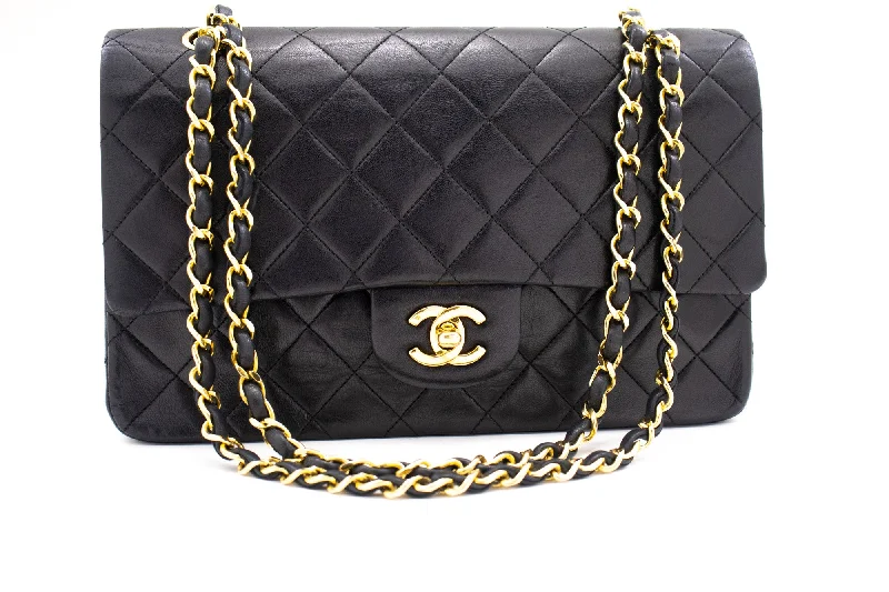 Vintage-Inspired Chanel Double Flap  Leather Shoulder Bag (Pre-Owned)