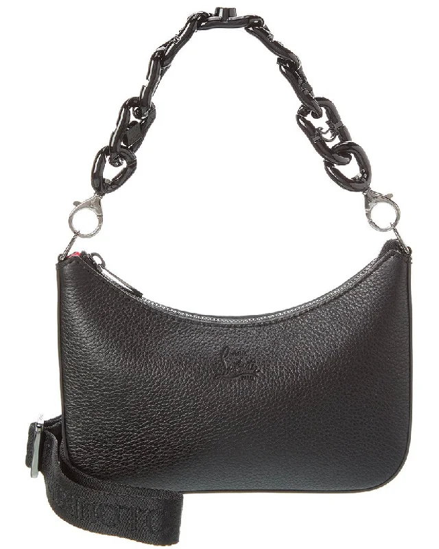Bold Fashionistas Christian Louboutin Loubila Chain Mini Leather Shoulder Bag