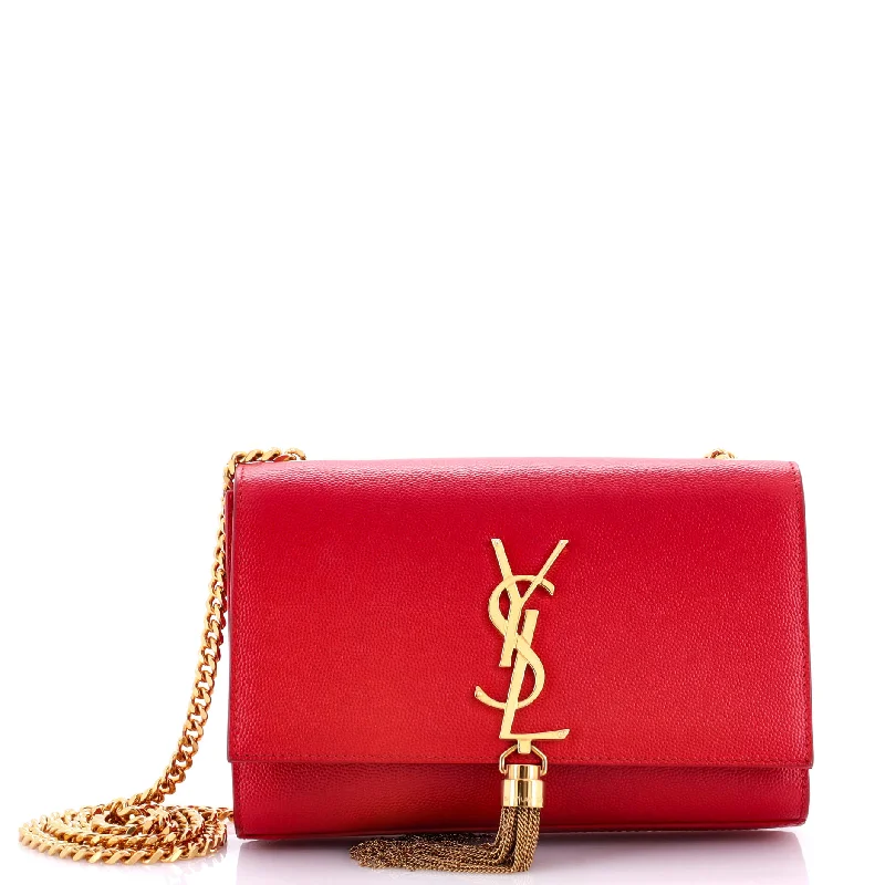 Lightweight Bags For Senior Travelers Classic Monogram Tassel Crossbody Bag Grainy Leather Small