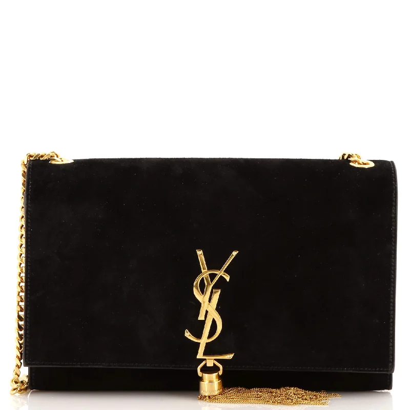 High-Quality Bags Classic Monogram Tassel Crossbody Bag Suede Medium