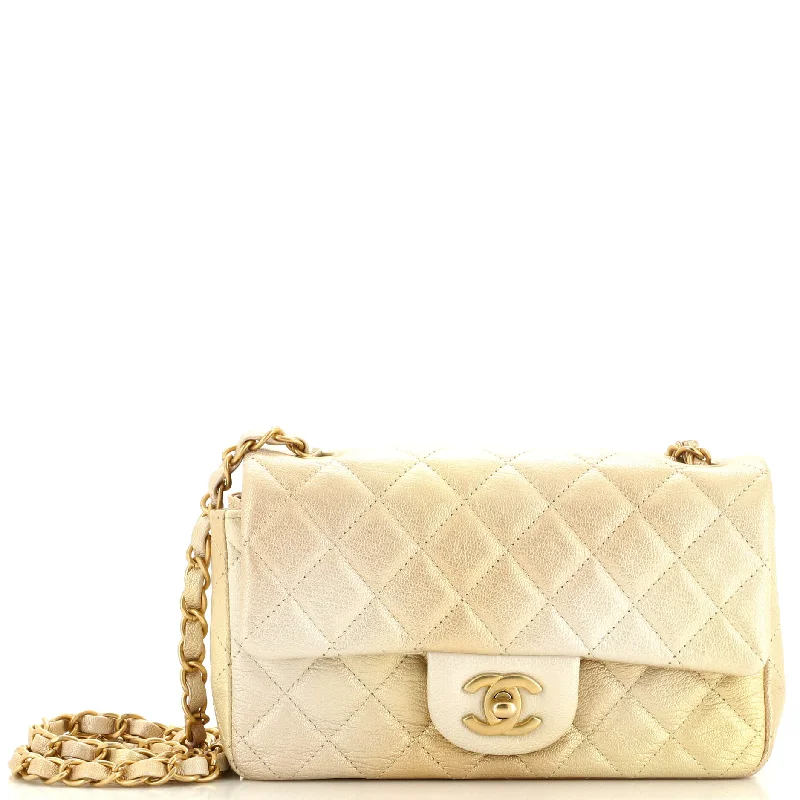 Durable And Cheap Bags Classic Single Flap Bag Quilted Ombre Metallic Goatskin Mini