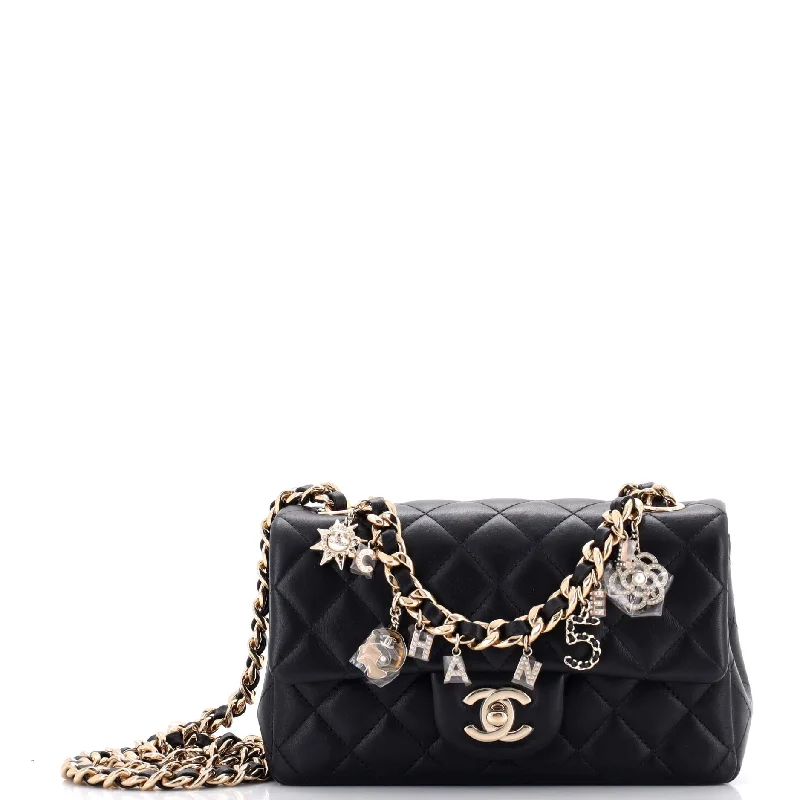 Bags For Minimalist And Functional Design Coco Charms Classic Single Flap Bag Quilted Lambskin Mini