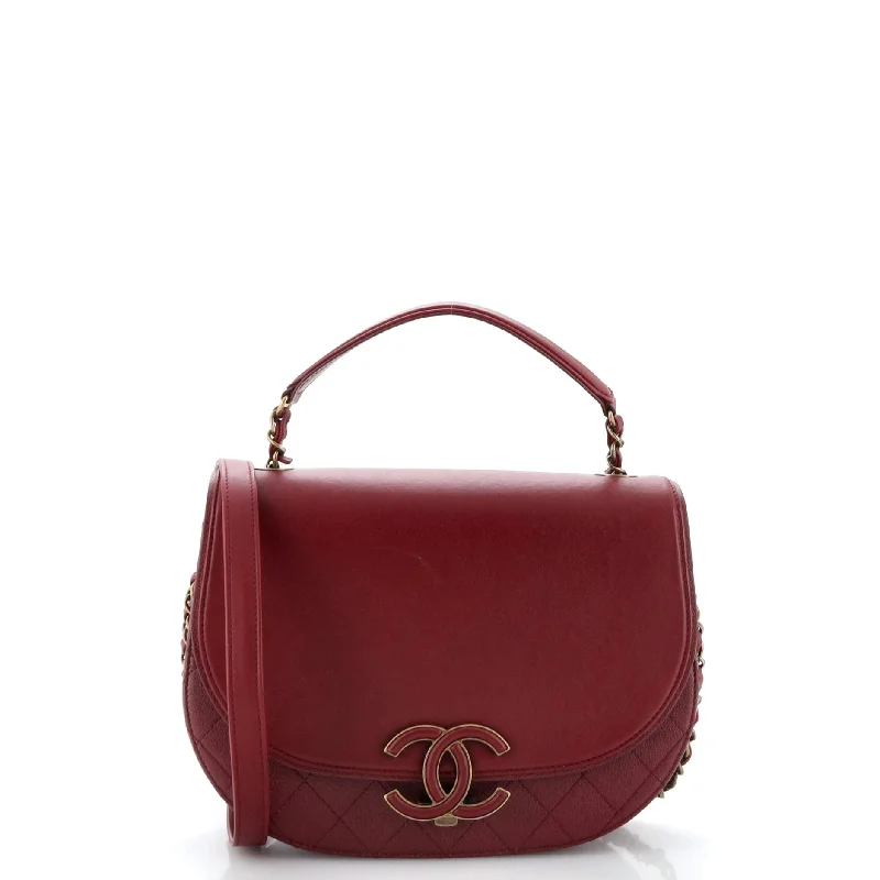 Stylish Bags For Fashion Bloggers With Promotions Coco Curve Flap Messenger Calfskin and Quilted Goatskin Medium
