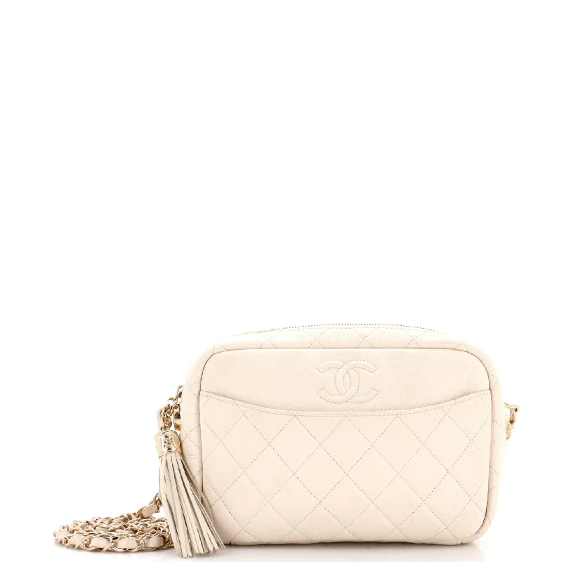 Handbag For Women Coco Tassel Camera Case Quilted Caviar Medium
