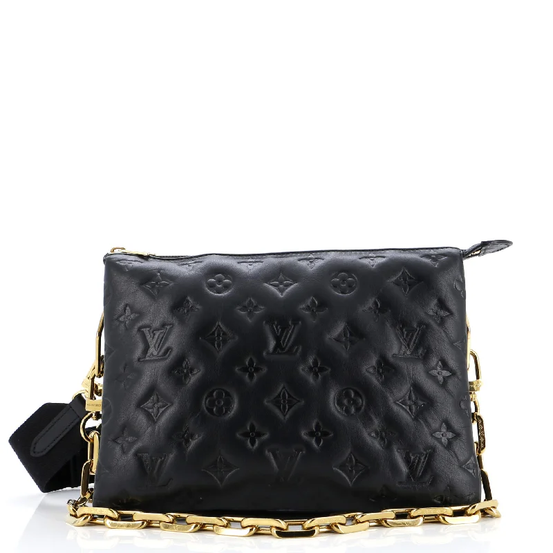 Vintage-Inspired Coussin Bag Monogram Embossed Lambskin PM