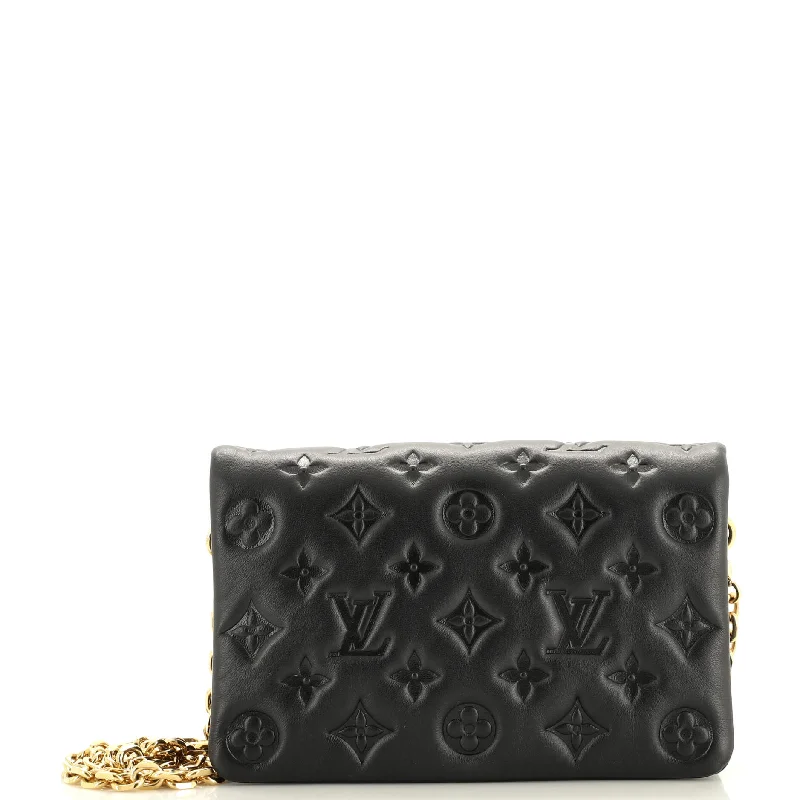 Trendy Bags Coussin Pochette Monogram Embossed Lambskin
