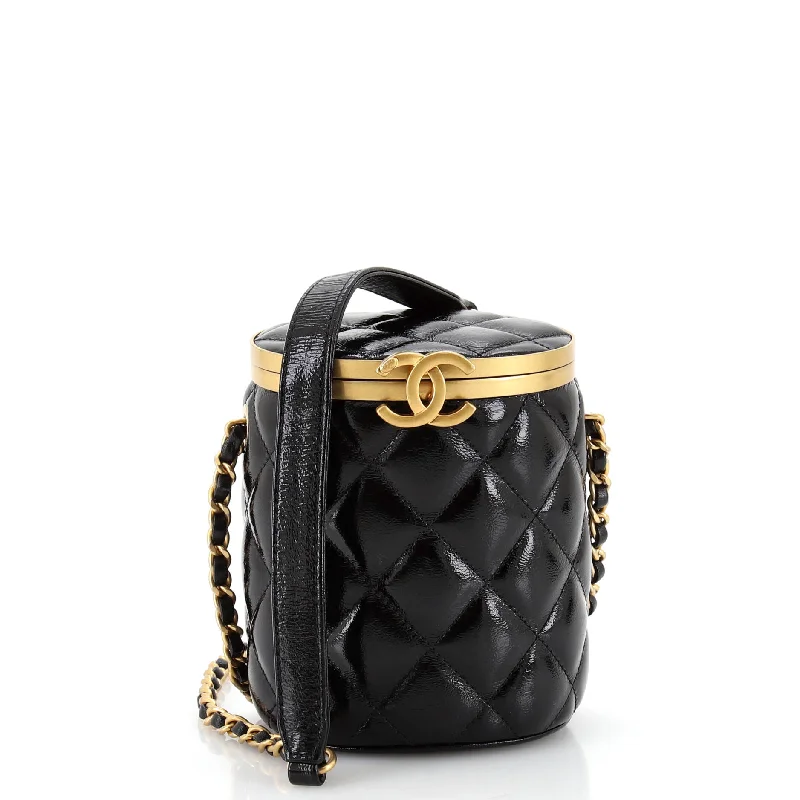 Festive Holiday Gift Bags Crown Box Vanity Bag Quilted Patent Mini