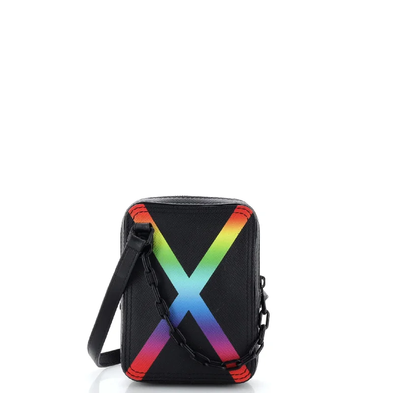 Bags With Tsa-Approved Features Danube Messenger Bag Rainbow Taiga Leather