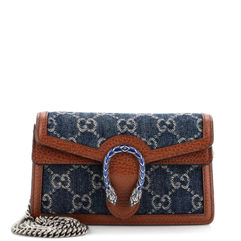 Professional Bags With Office Discounts Dionysus Bag GG Denim Super Mini