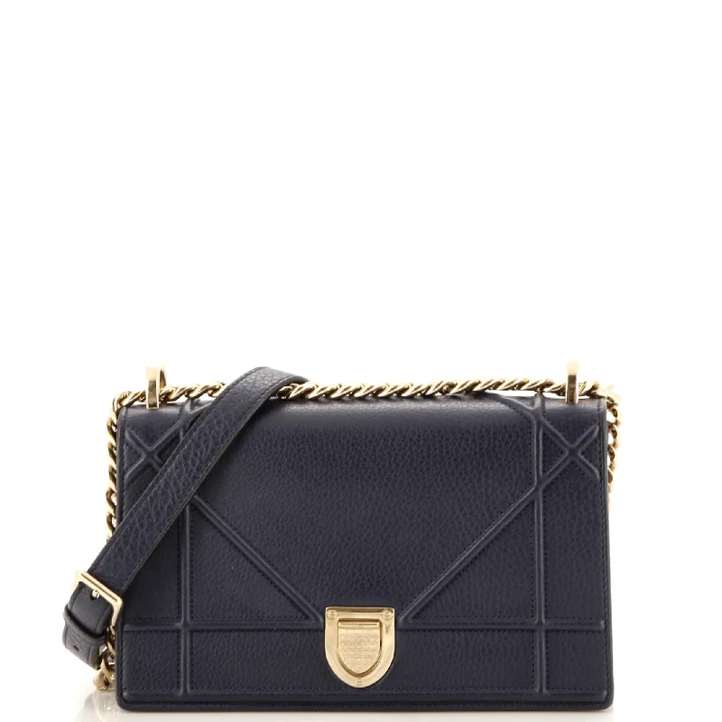Designer Bags For Luxury Collectors Diorama Flap Bag Grained Calfskin Small