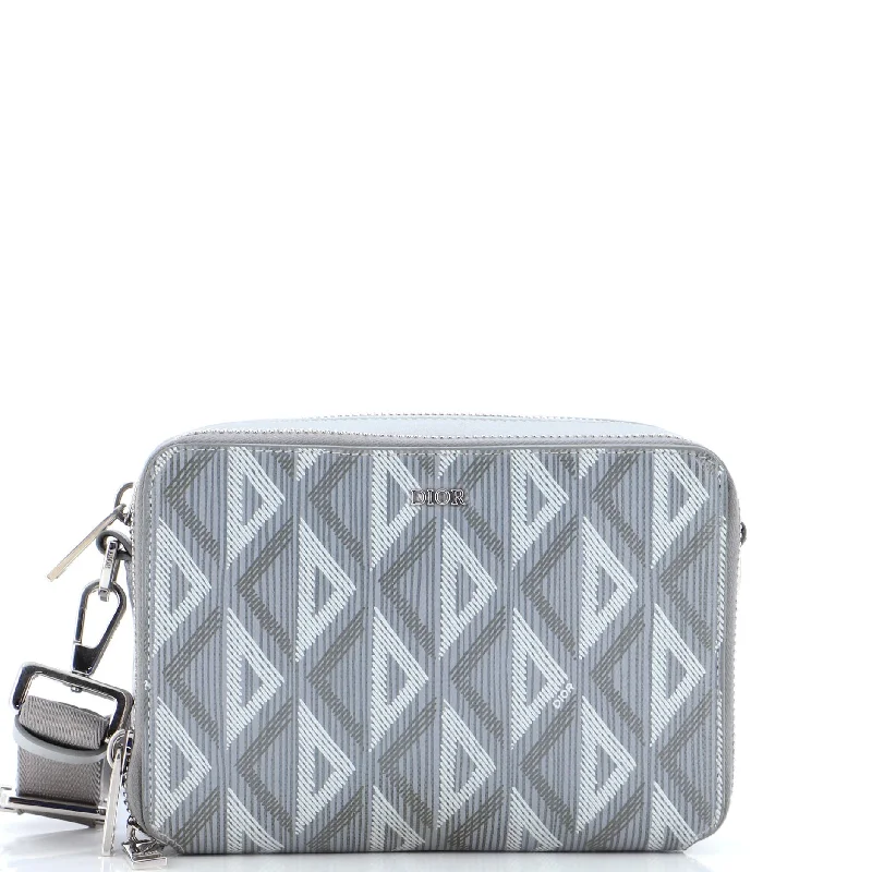 Designer-Inspired Bags At Budget-Friendly Prices Double Zip Crossbody Pouch CD Diamond Coated Canvas