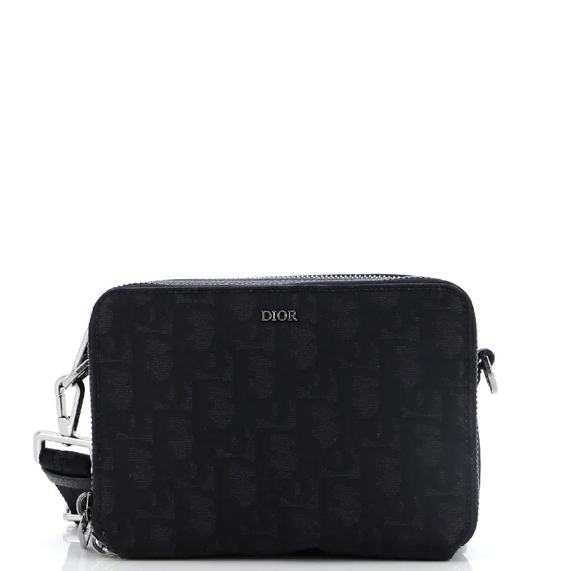 Stylish Yet Affordable Bags Double Zip Crossbody Pouch Oblique Nylon