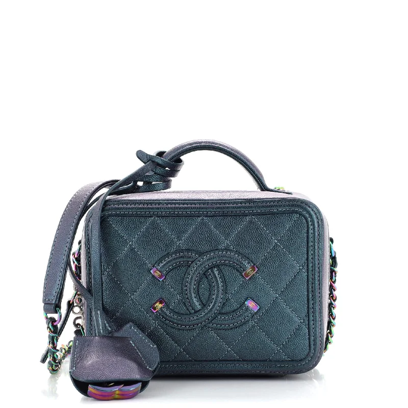 Affordable Bags For College Students On Sale Filigree Vanity Case Quilted Iridescent Caviar Small