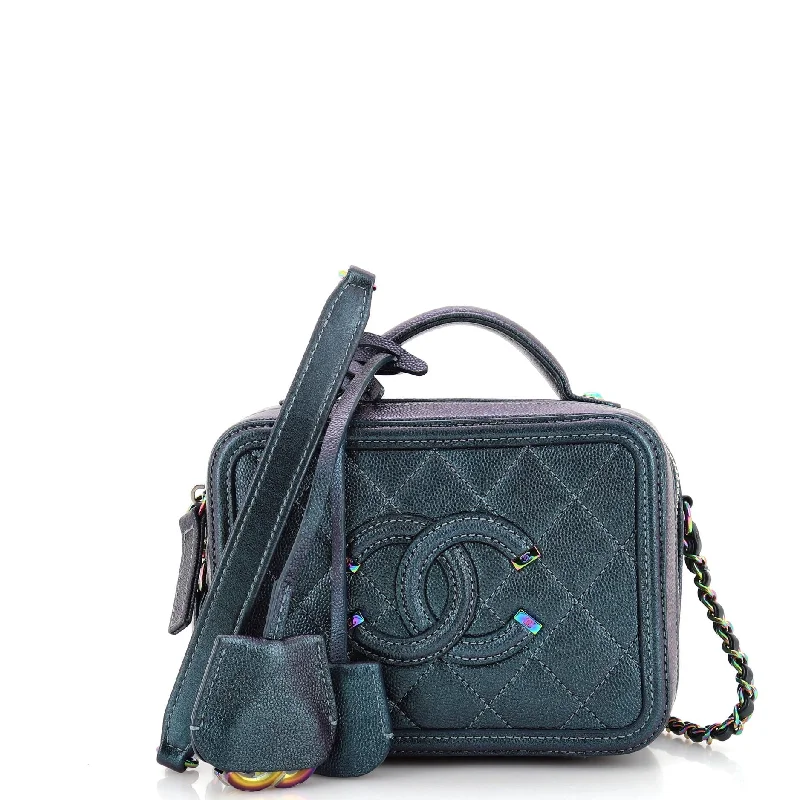 Limited Edition Bags For Collectors Filigree Vanity Case Quilted Iridescent Caviar Small
