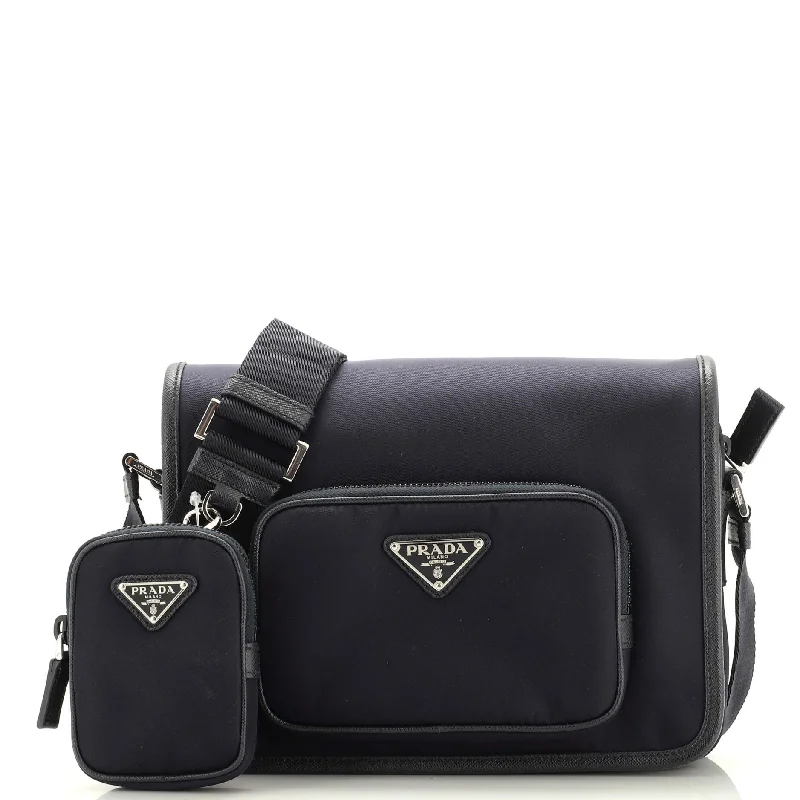 Bags For Sporty And Athletic Styles Front Pocket Flap Messenger Bag Re-Nylon Small