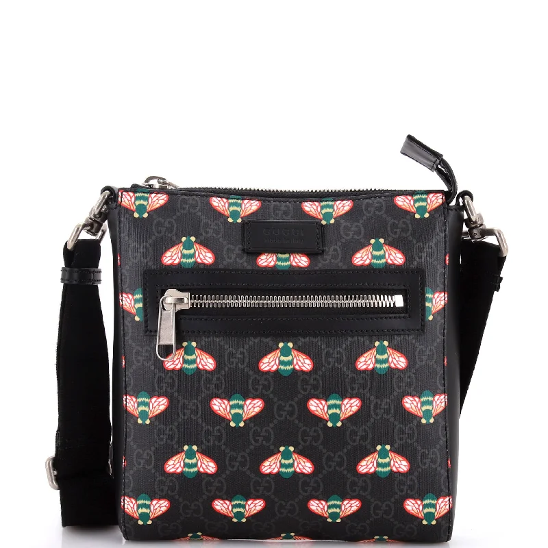 Bold And Flash-Sale Bags Front Zip Messenger Bestiary Bee Print GG Coated Canvas Small
