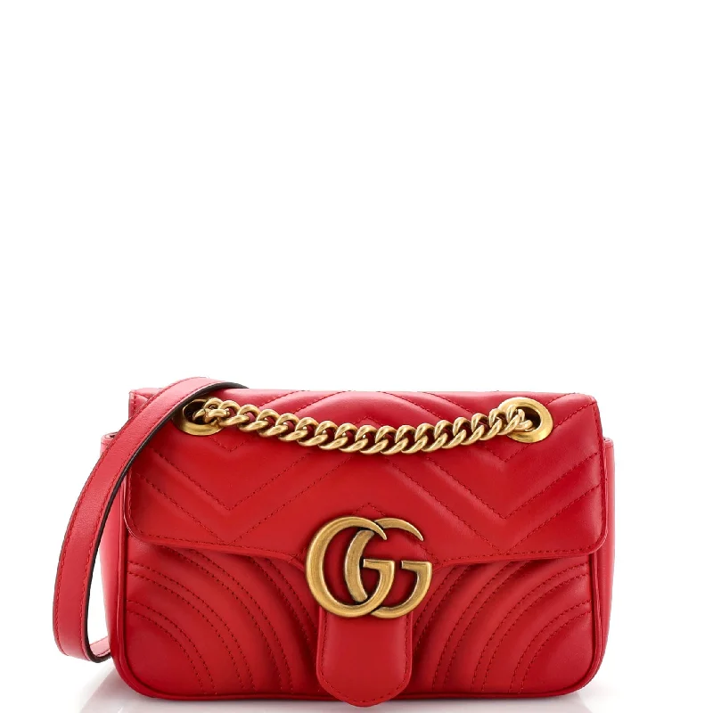 Edgy Bags For Bold And Daring Fashionistas GG Marmont Flap Bag Matelasse Leather Mini