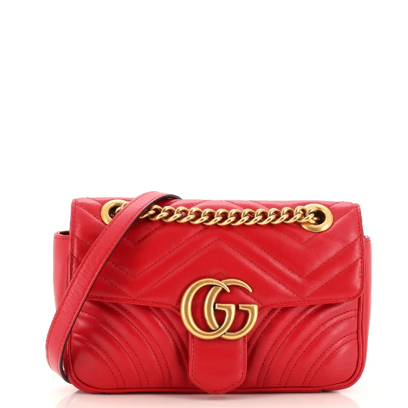 Scratch-Resistant And Luxury Sale Bags GG Marmont Flap Bag Matelasse Leather Mini