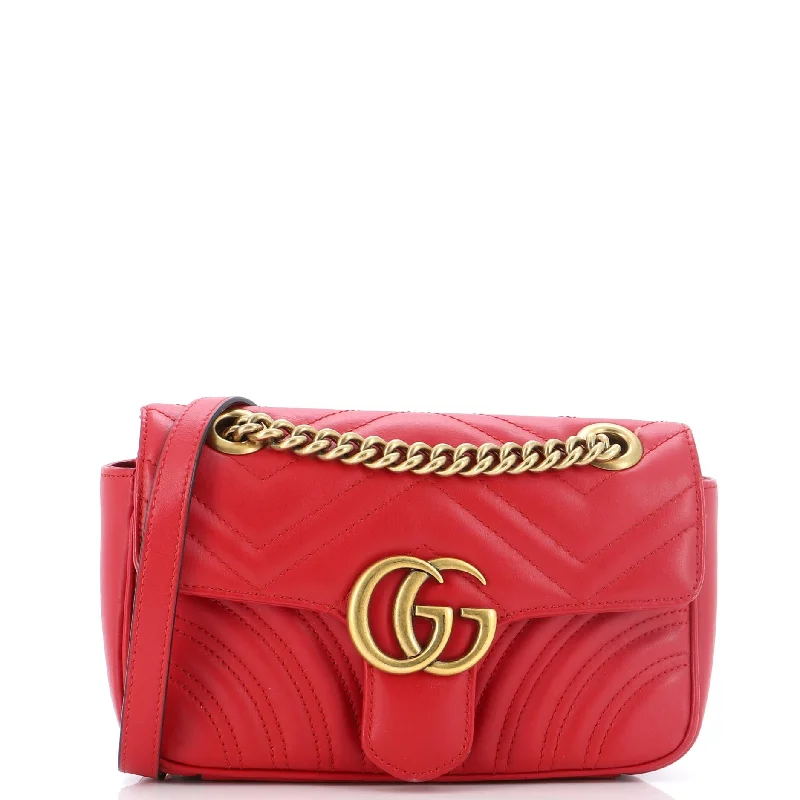 Seasonal Clearance Bags For Summer GG Marmont Flap Bag Matelasse Leather Mini