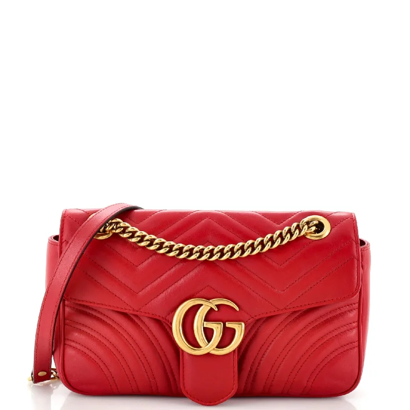 Black Friday Deals On Stylish Handbags GG Marmont Flap Bag Matelasse Leather Small
