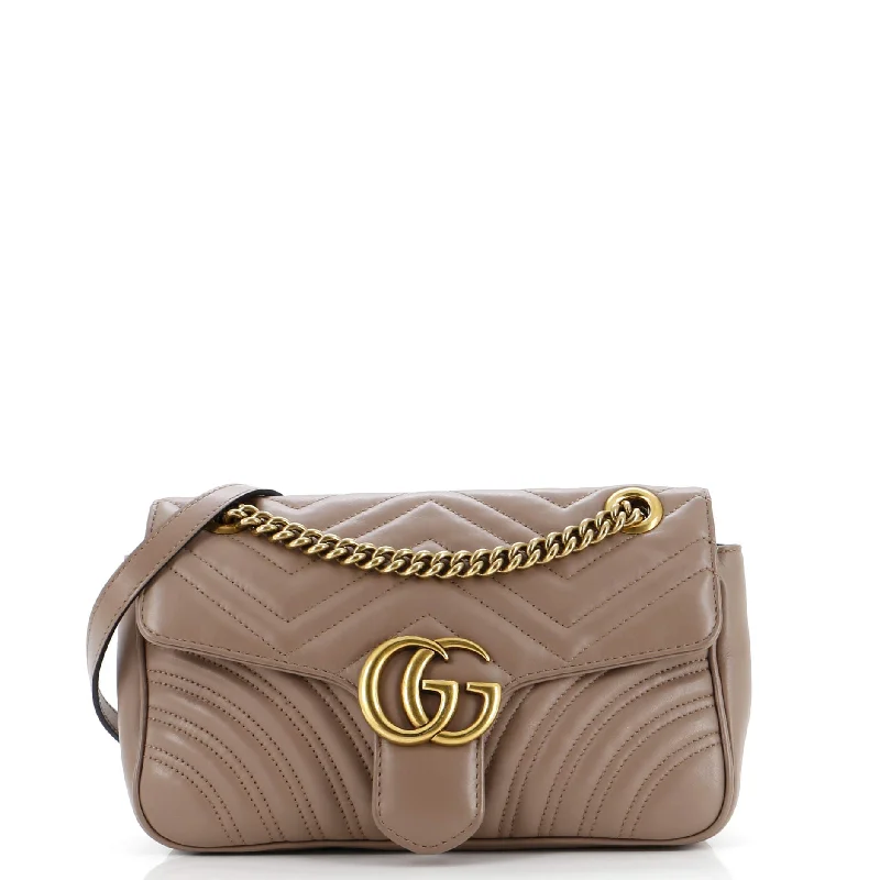 Spacious And Discounted Bags GG Marmont Flap Bag Matelasse Leather Small