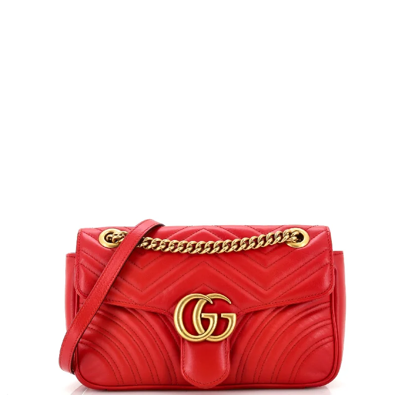 Luxury Bags On Sale GG Marmont Flap Bag Matelasse Leather Small