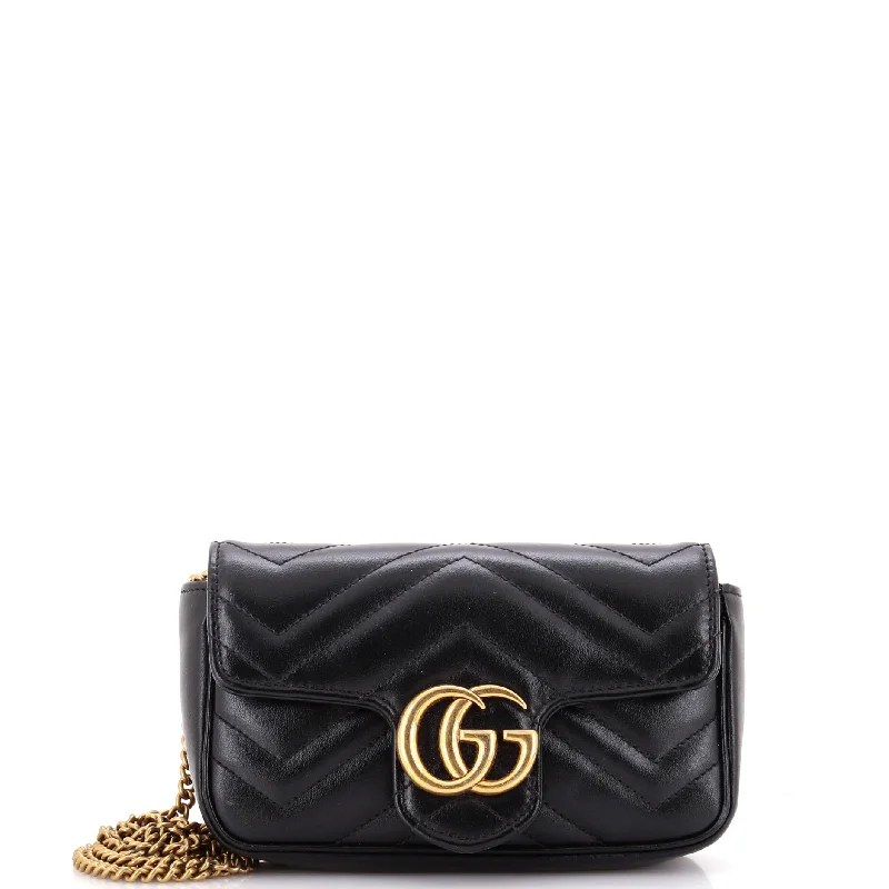 Modern And Limited-Time Offer Bags GG Marmont Flap Bag Matelasse Leather Super Mini