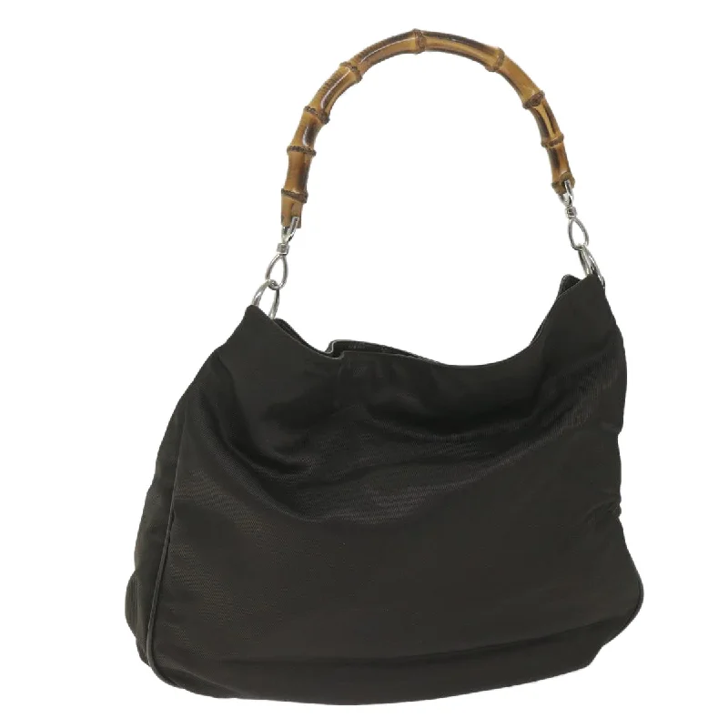 Inspired Bags For High-End Fashion Gucci Bamboo  Canvas Shoulder Bag (Pre-Owned)