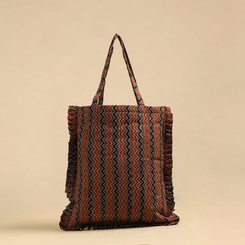 Discounted Designer Bags On Sale Handcrafted Cotton Frill Jhola Bag 01