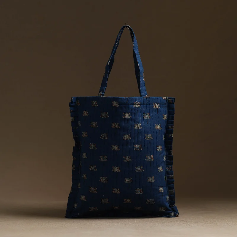 Trendy Bags For Teenage Girls Handcrafted Cotton Frill Jhola Bag 02