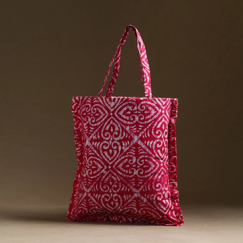 Scratch-Resistant And Luxury Sale Bags Handcrafted Cotton Frill Jhola Bag 07