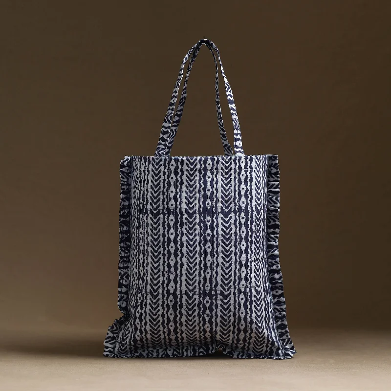 Eco-Friendly And Discounted Bags Handcrafted Cotton Frill Jhola Bag 08