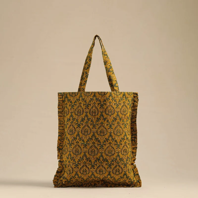 Seasonal Clearance Bags For Summer Handcrafted Cotton Frill Jhola Bag 18