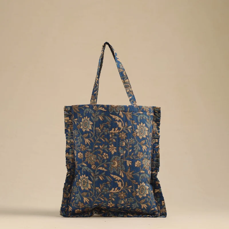 Discounted Designer Bags For Clearance Sale Blue - Handcrafted Cotton Frill Jhola Bag 19 Discounted Designer Bags For Clearance Sale Blue - Handcrafted Cotton Frill Jhola Bag 19
