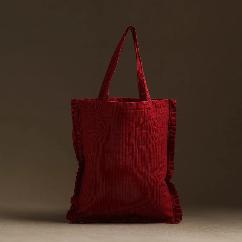 Holiday Gift Bags For Christmas Handcrafted Cotton Frill Jhola Bag 20