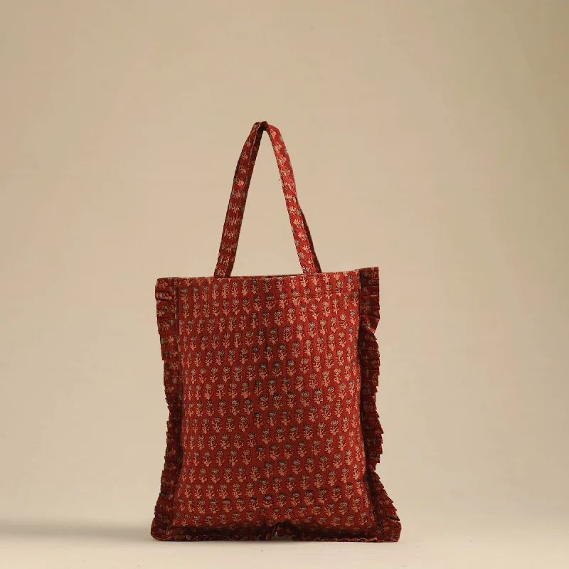 Discounted Designer Bags On Sale Handcrafted Cotton Frill Jhola Bag 25