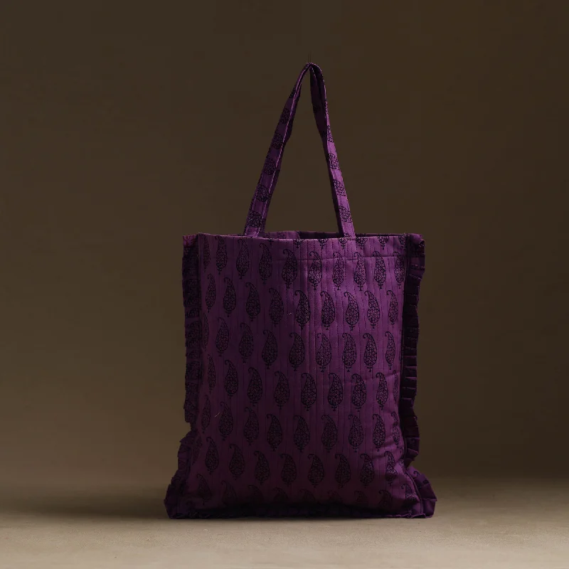 Affordable Bags For Budget Shoppers Handcrafted Cotton Frill Jhola Bag 27