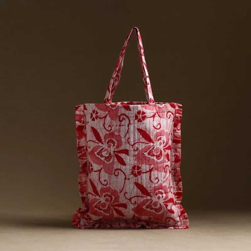 Bags For Free-Spirited And Artistic Styles Handcrafted Cotton Frill Jhola Bag 32
