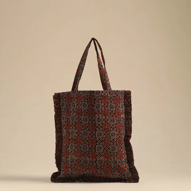 Functional Bags For Busy Moms And Dads Handcrafted Cotton Frill Jhola Bag 35