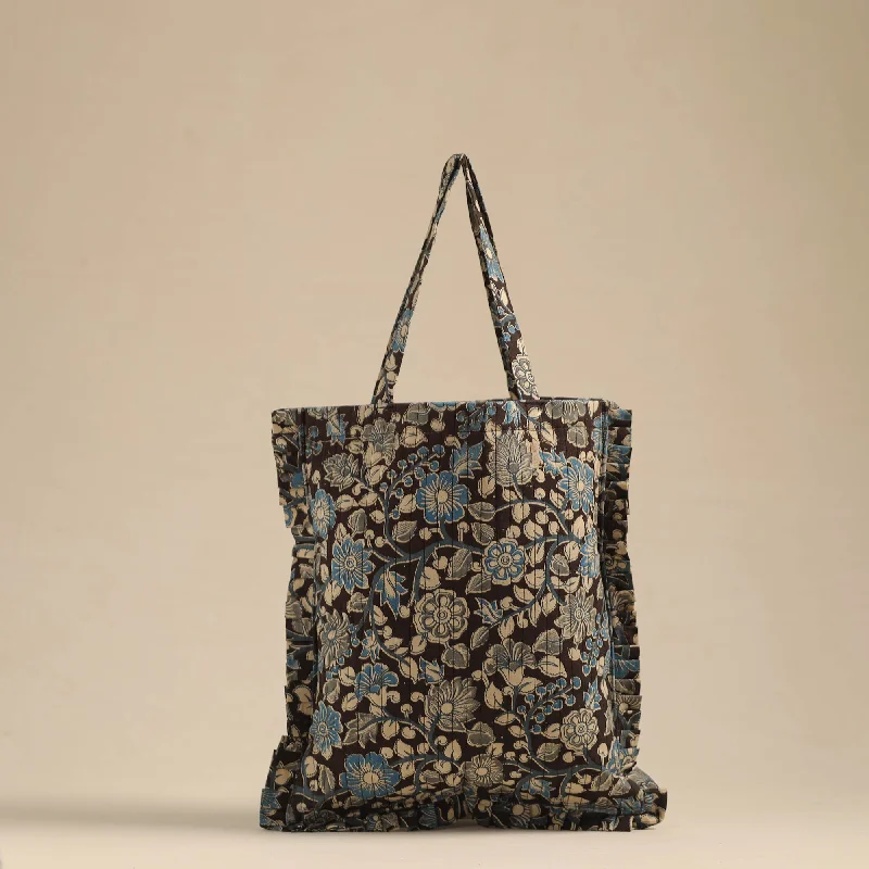 Trendy Bags For Women And Men In 2025 Black - Handcrafted Cotton Frill Jhola Bag 37 Trendy Bags For Women And Men In 2025 Black - Handcrafted Cotton Frill Jhola Bag 37