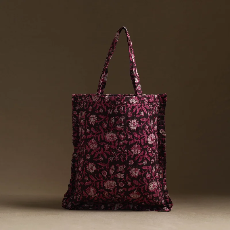 Scratch-Resistant And Luxury Sale Bags Handcrafted Cotton Frill Jhola Bag 42