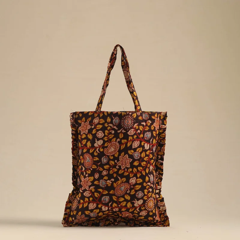 Eco-Friendly And Discounted Bags Black - Handcrafted Cotton Frill Jhola Bag 44