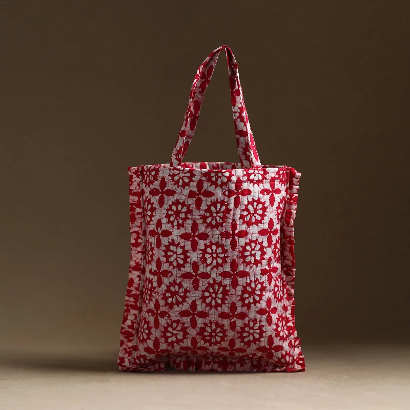 Spacious And Discounted Bags Handcrafted Cotton Frill Jhola Bag 44