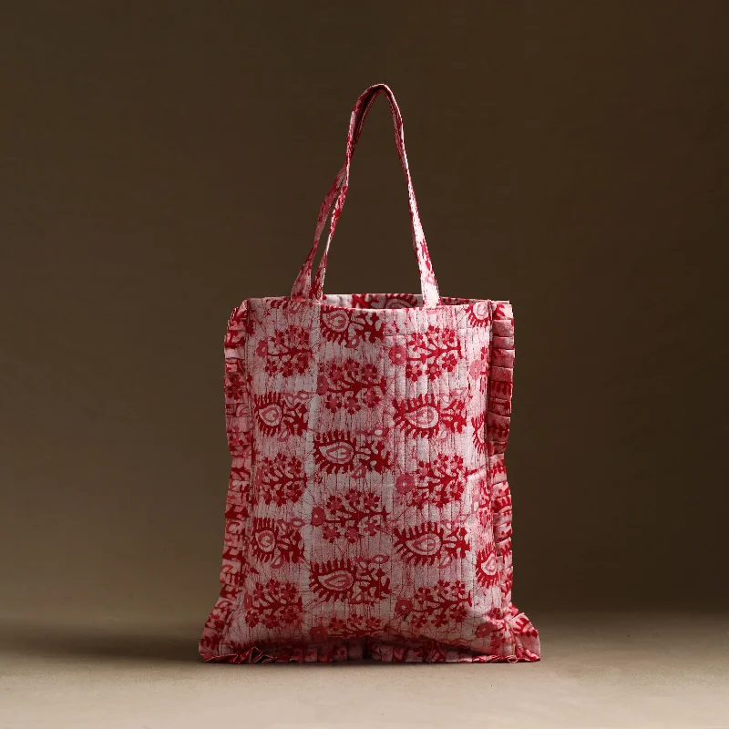 Eco-Friendly And Discounted Bags Handcrafted Cotton Frill Jhola Bag 45